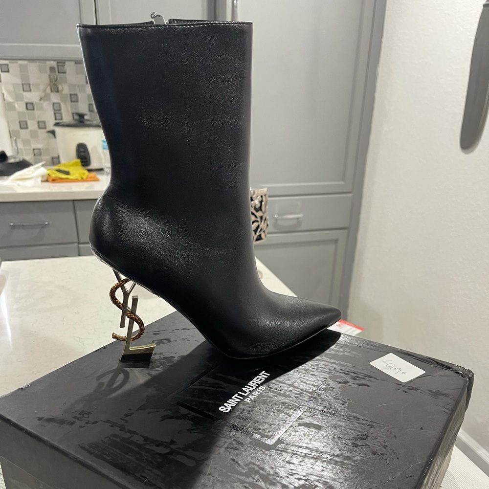 YSL high heel boots